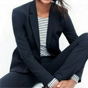 J. Crew Campbell Navy Blazer Super 120’s Wool Tailored Lined Jacket NWT